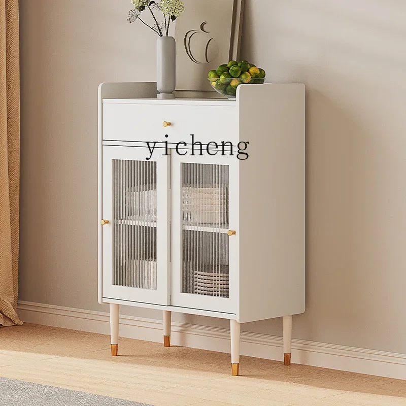 dining side cabinet solid wood tea against the wall multi-functional locker small apartment living room storage cabinet