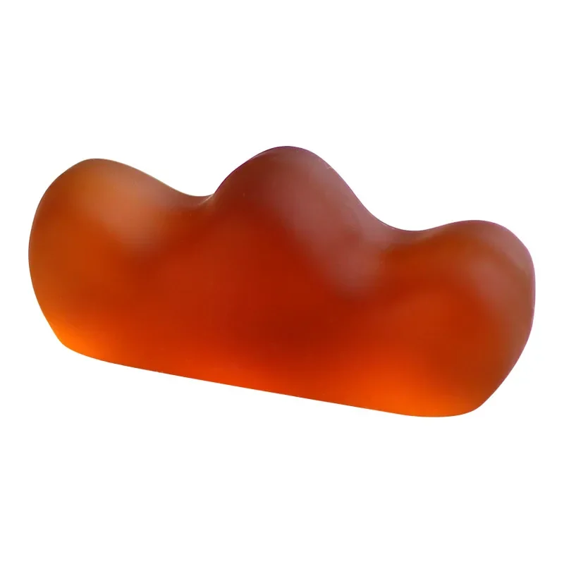 

Powder crystal paperweight ruler Bishan glazed pen, calligraphy ornament