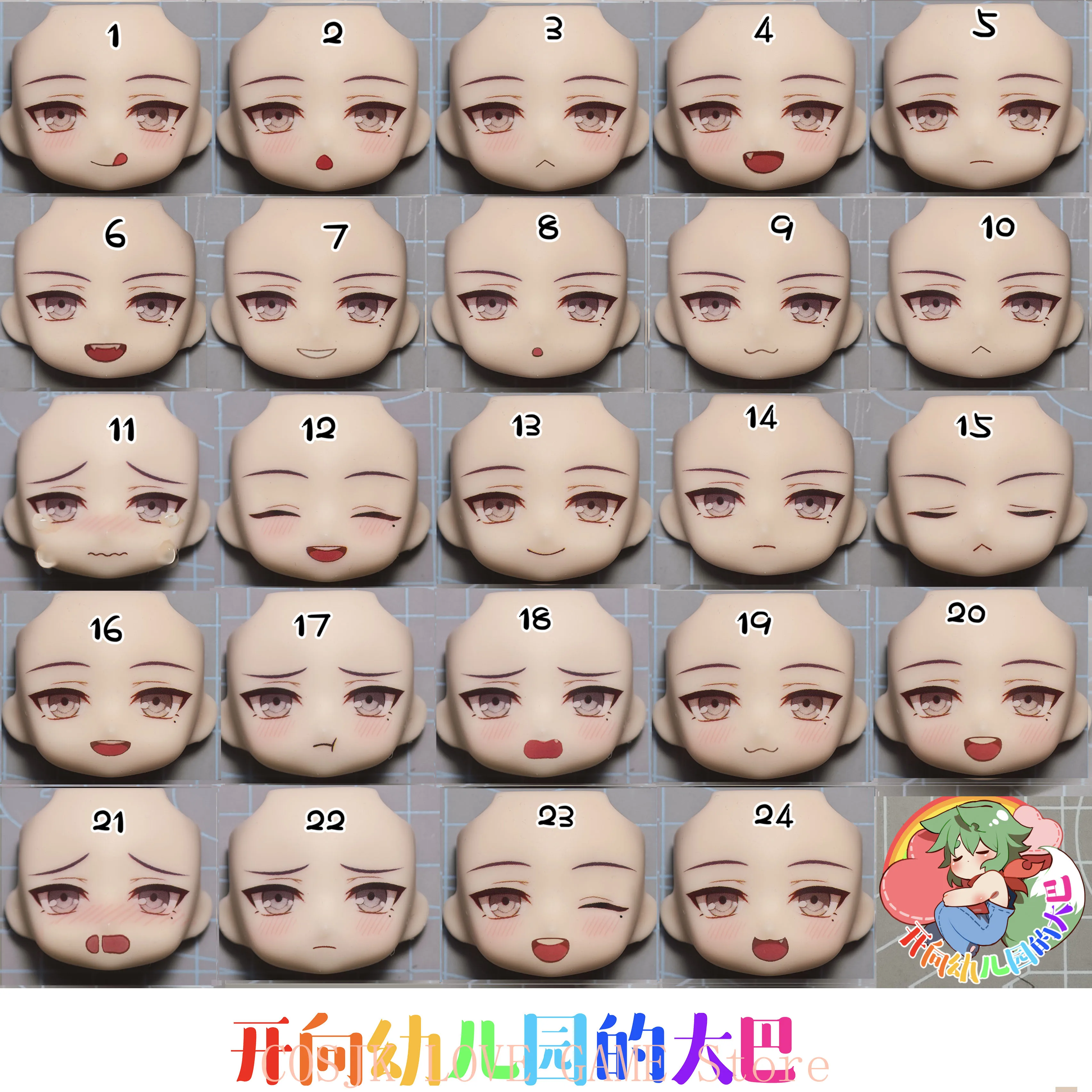 

Aoyagi Toya Ob11 OB22 Face Handmade Face Anime Game Faceplate Replace face cosplay Accessories