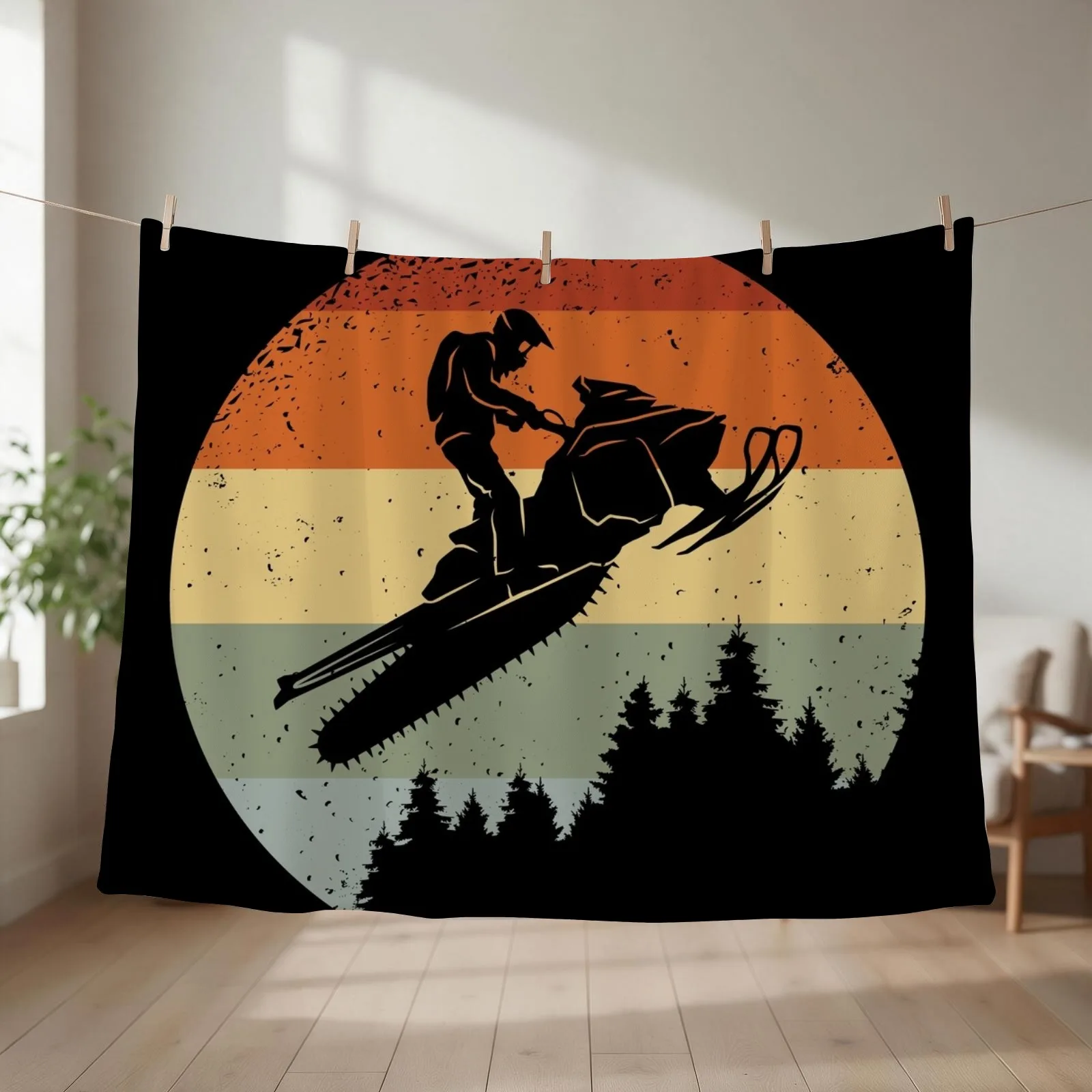Snowmobile Retro Throw Blanket christmas gifts for sofa For Sofa Thin blankets and throws Blankets