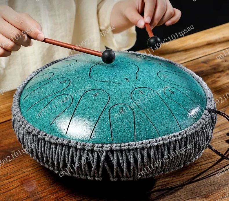 Class D Hollow Drum Lotus Drum 15 Tone 14-Inch Hand Knock Steel Tongue Drum Percussion Instrument Thickened Upgrade