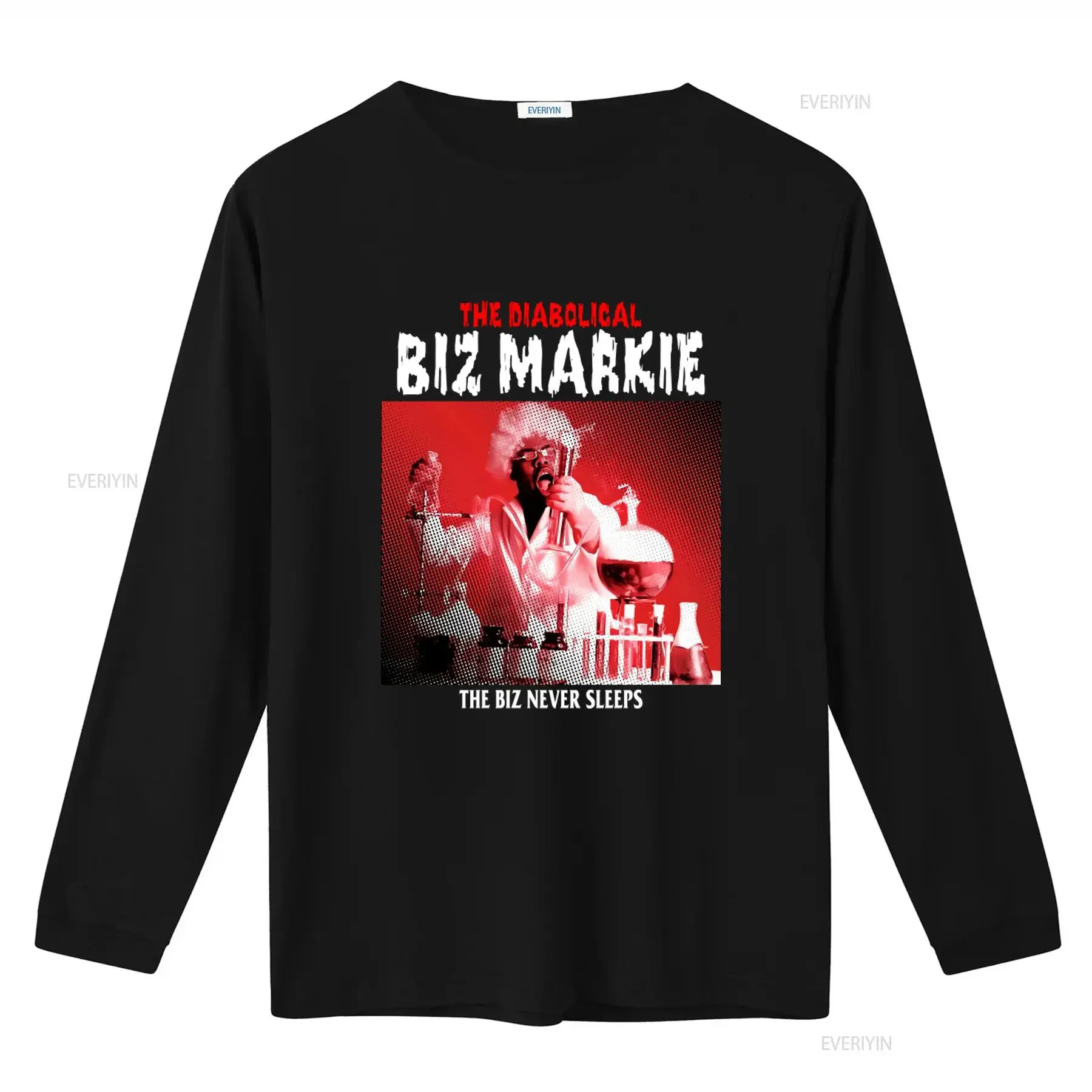 The Diabolical Biz Markie T Shirt Never Sleeps Retro Sci Fi Design for Music Fans vintage Washed fashion Unisex Slightly homme