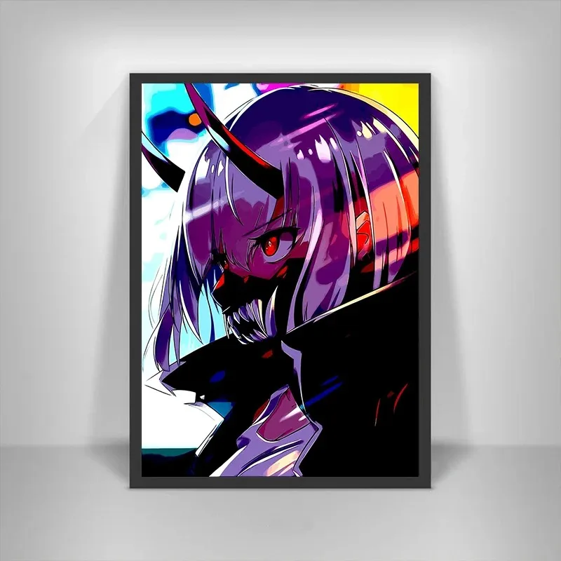 Darling in The Franxx Zero Two 002 Anime Posters and Prints Canvas Painting Manga Wall Art Picture for Living Room Home Decor