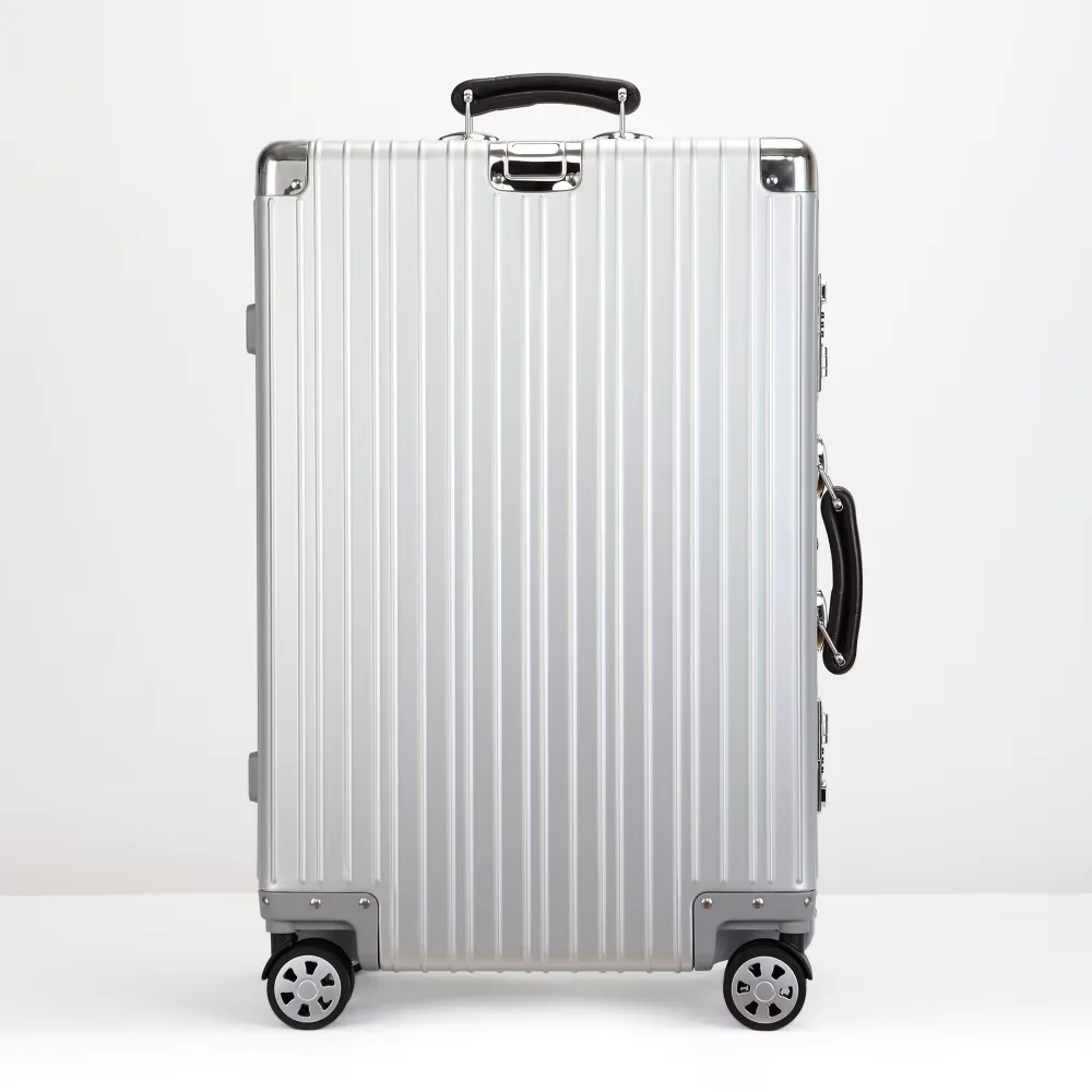 Bunnyfly Retro Aluminum Alloy Travel Suitcase High Quality Rolling Luggage Retro Trolley Case Bag Carry-On Boarding 20/24/26/29'