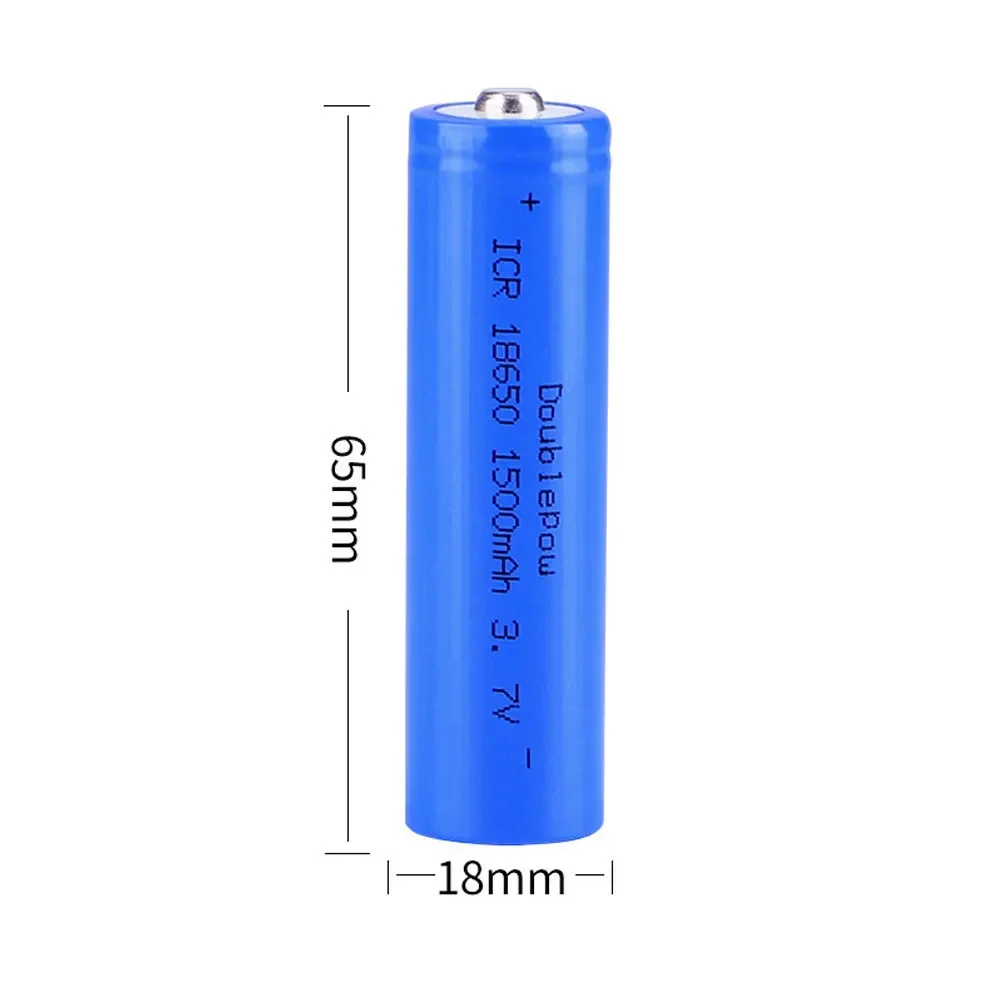 18650 Li-ion Battery 3.7V 1500mAh Rechargeable Lithium Cell For Flashlight Torch, Stable Daily Use Replacement Power Source
