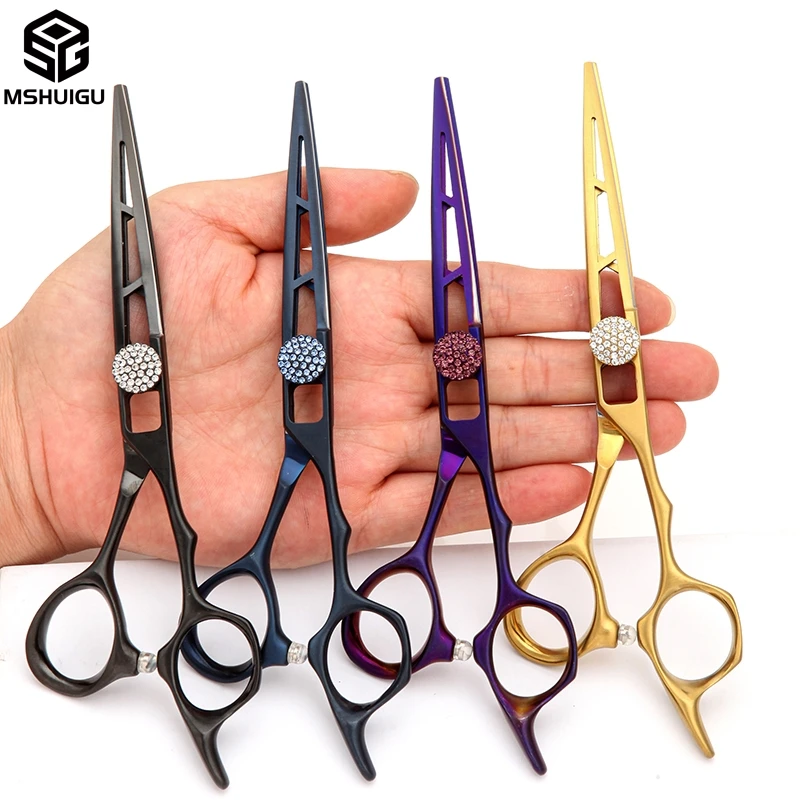 MSHUIGU 6-Inch Professional Barber Scissors VG10 Ultra-Light Wet Hair Cutting Suitable for Thin Hair - Wet/Dry Cutting