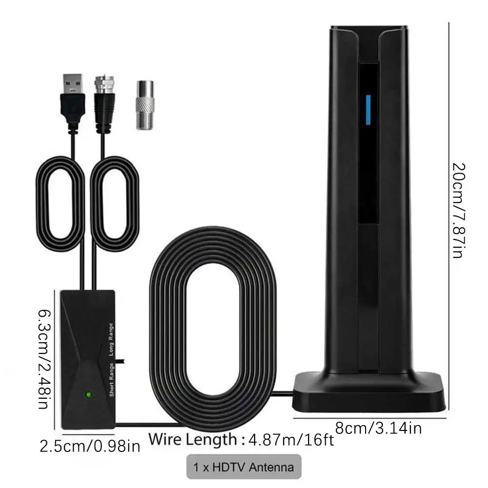 Antena de TV digital para Smarts Tv Antena HD de alto ganancia Interieur para el hogar