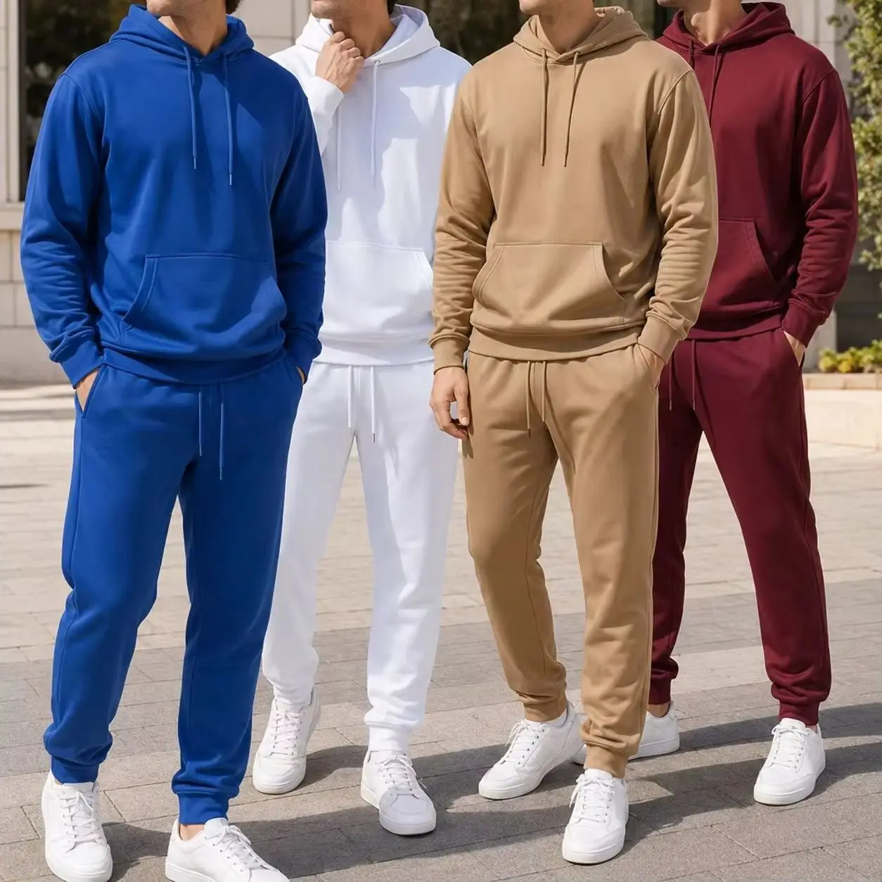 Men's Hoodie and Sweatpants Set 9 Colors Autumn Winter Casual Streetwear Comfortable Two Piece Tracksuit Sportswear Clothing