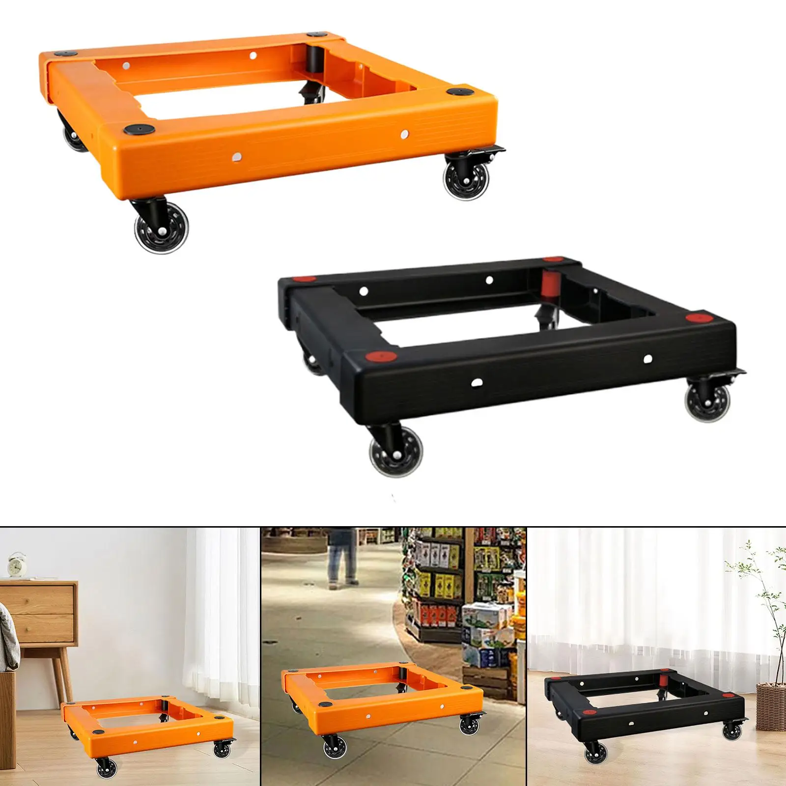 

Small Flat Dolly Turnover Trolley Anti-slip Multipurpose with 4 Wheels Furniture Handling Truck Delivery Hand Truck for Table