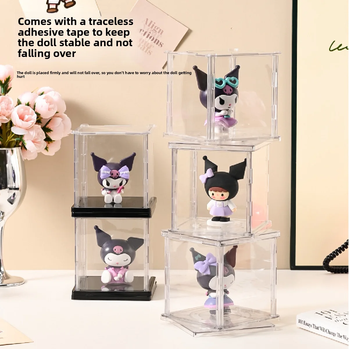 Rotating Stackable Display Case - Organizer & Storage Box for Blind Box Toys, Action Figures, and Collectibles