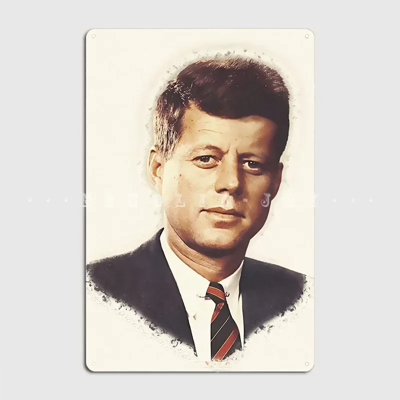 Image of John F. Kennedy Metallschild, Kino, Garage, Wohnzimmer, personalisierte Plaketten, Blechschild, Poster
