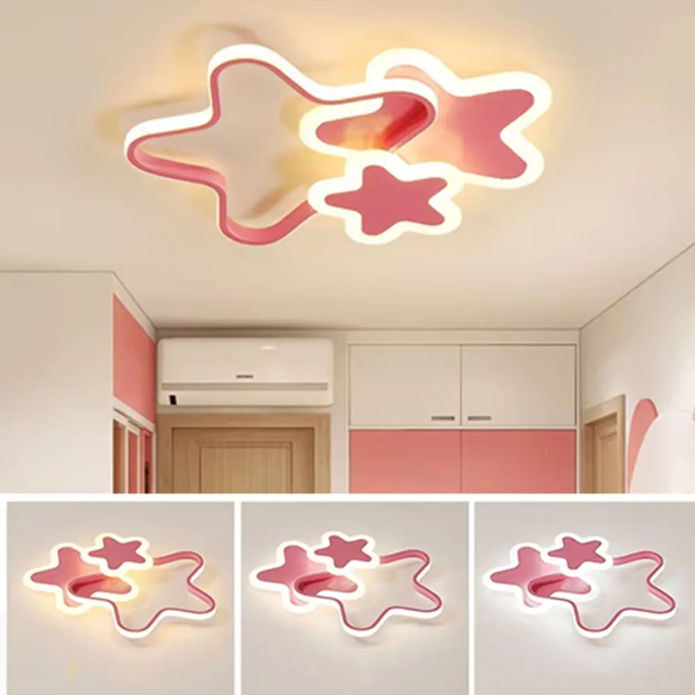 

Потолочный светильник-пентаграмма, светодиодный светильник для детской комнаты, прикроватная лампа, минималистичный современный светильник для спальни мальчика или девочки, декоративный светильник для детской или молодежной комнаты
