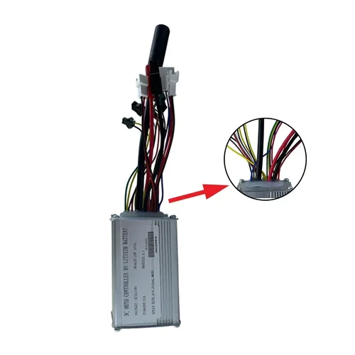 Imagen 2 del producto Ebike-controlador JN con cable de luz doble, 36V, 48V, 6-FET, 15a, 250W, enchufe SM 6 Mosfet para bicicleta eléctrica, Motor de 250W, pieza de la serie JN