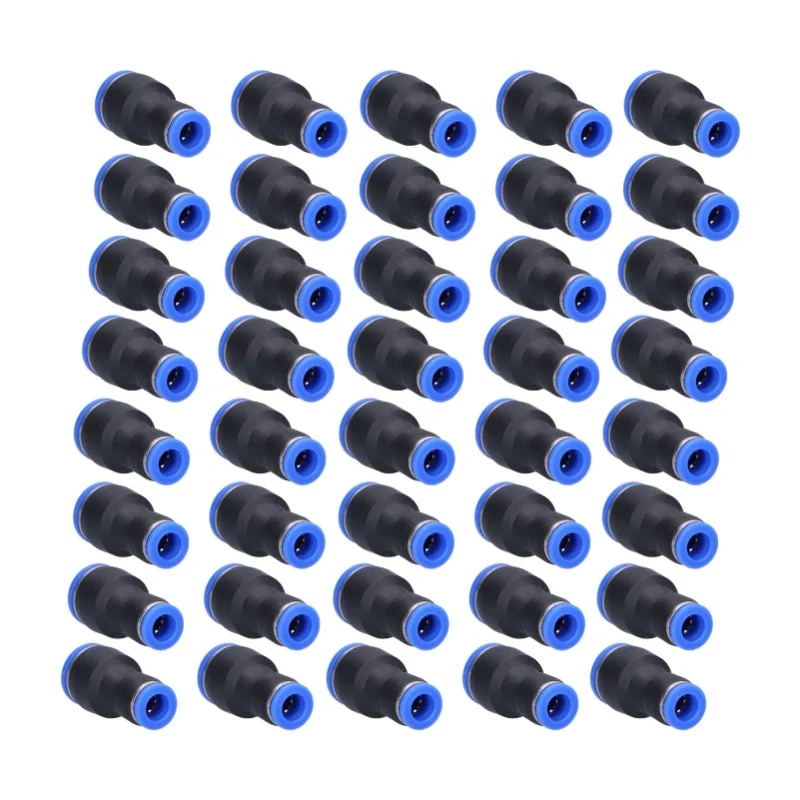 40Pcs Pneumatic Reducing Connector Straight Push In Reducer Fittings For P12-8 Air Tube