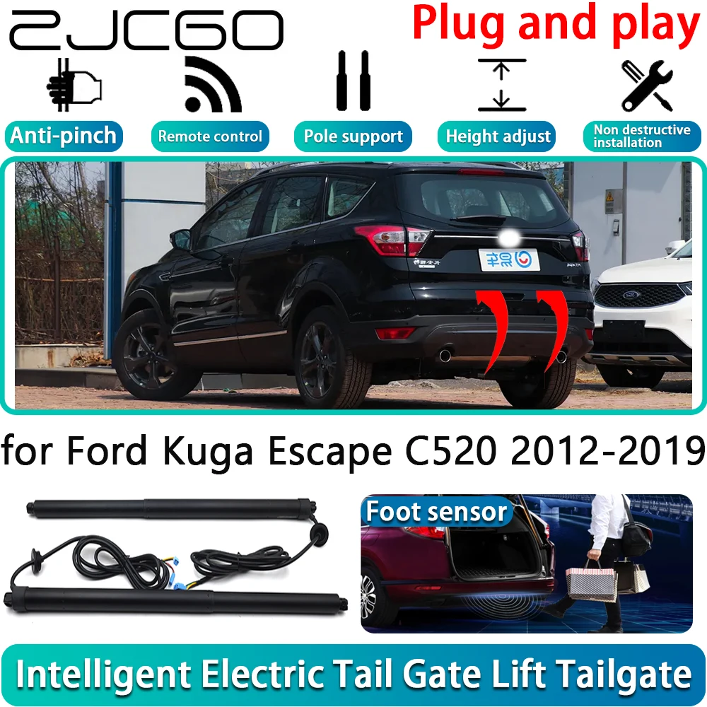 

ZJCGO for Ford Kuga Escape C520 2012-2019 Electric Powered Tailgate Power Liftgate Automatic Tailgate System With Foot Sensor