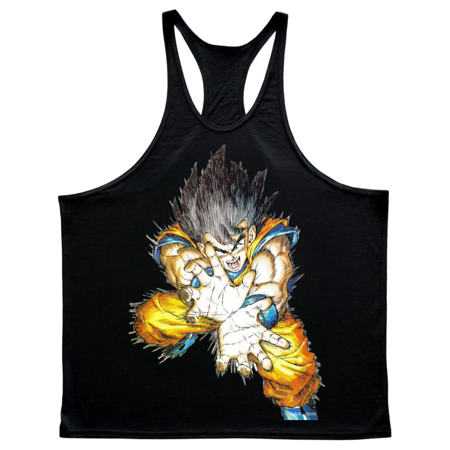 

Dragon Ball Goku Japanese Anime Printed Cotton Men's Large Size Tank Top Sports Loose Breathable Summer Vest Fitness Clothing
