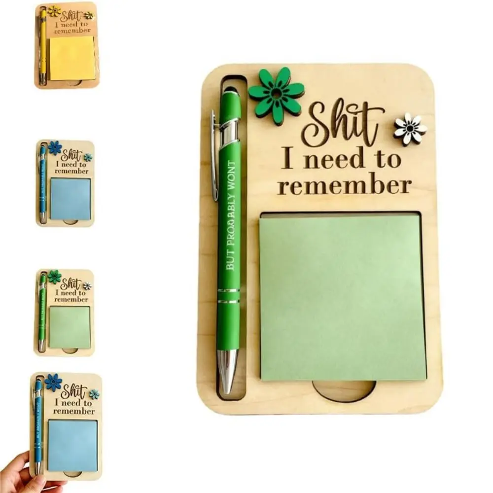 

Durable Paper Thickness Sticky Note Holder Not Easily Damaged Strong Viscosity Wooden Memo Clip Note Dispenser For Friends