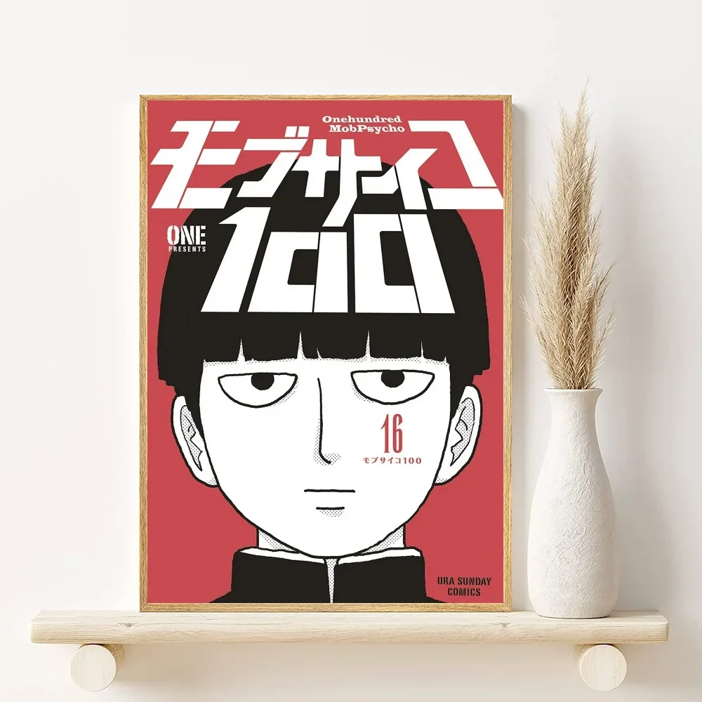 أنيمي الغوغاء النفسي 100 ملصق HD الفن لزجة جدار مقاوم للماء غرفة المعيشة المنزلي غرفة نوم بار الديكور الجمالي