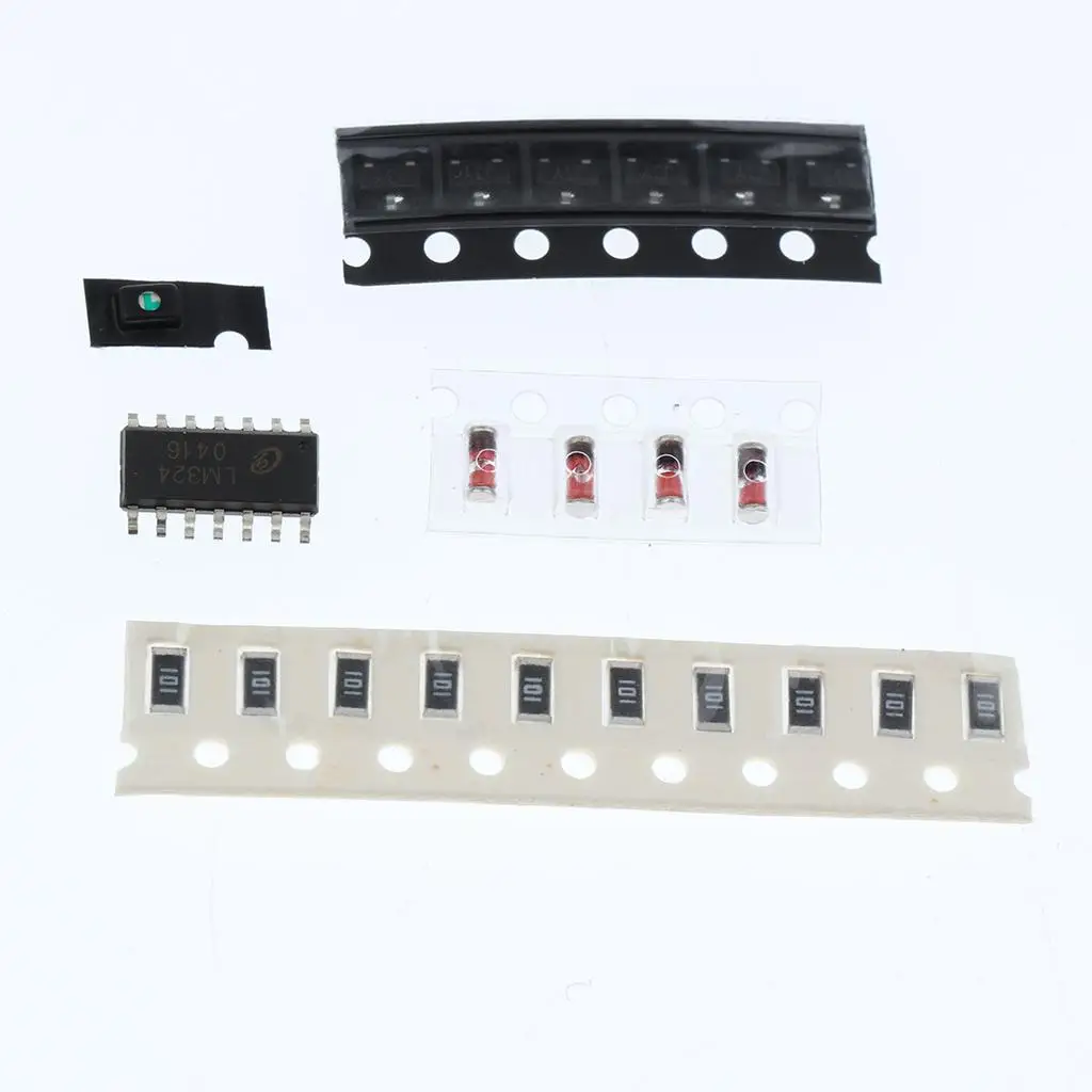 SMD Component Welding Practice Board DIY Electronics Kit Portable Circuit Training for Hobby Learners