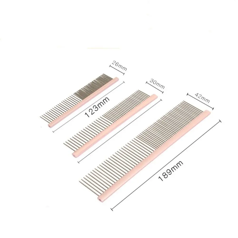 가벼운 알루미늄 애완 동물 빗, 털 제거 스테인레스 스틸 핀, 개 그루밍 빗, 헤어 트리머 브러시, 개 및 고양이, 애완 동물 액세서리