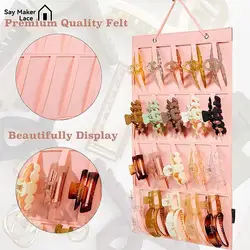 Hair Claw Clips Organizer Hanging Wall Hair Claws Holder Organizers For Women Girls Hairpins Display Accessories Storage Bag