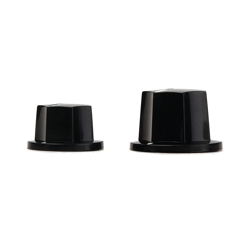 

3pcs Black Vintage Skirted Control Knobs For Tone Volume Guitar Accessories Lightweight Durable Plastic