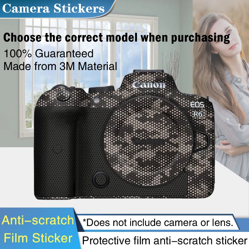 Camera Stickers Coat Wrap Protective Film Body Protector Skin For Canon EOS R6 R5 RP R Camera Skin Decal Protector Anti-scratch