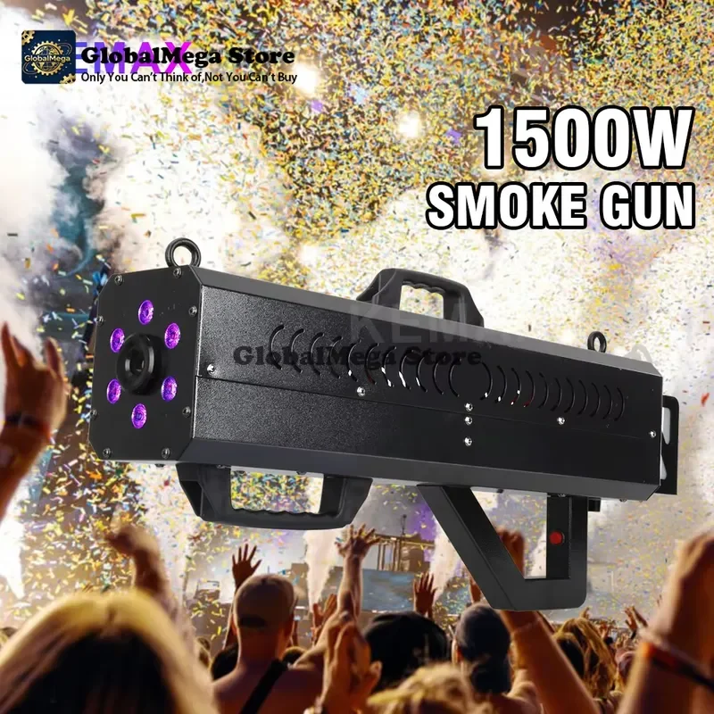 2026 Latest 1500W Handheld Fog RGBW Smoke Machine with LED Display Portable Stage Fogger for Wedding Disco Club Event Bar