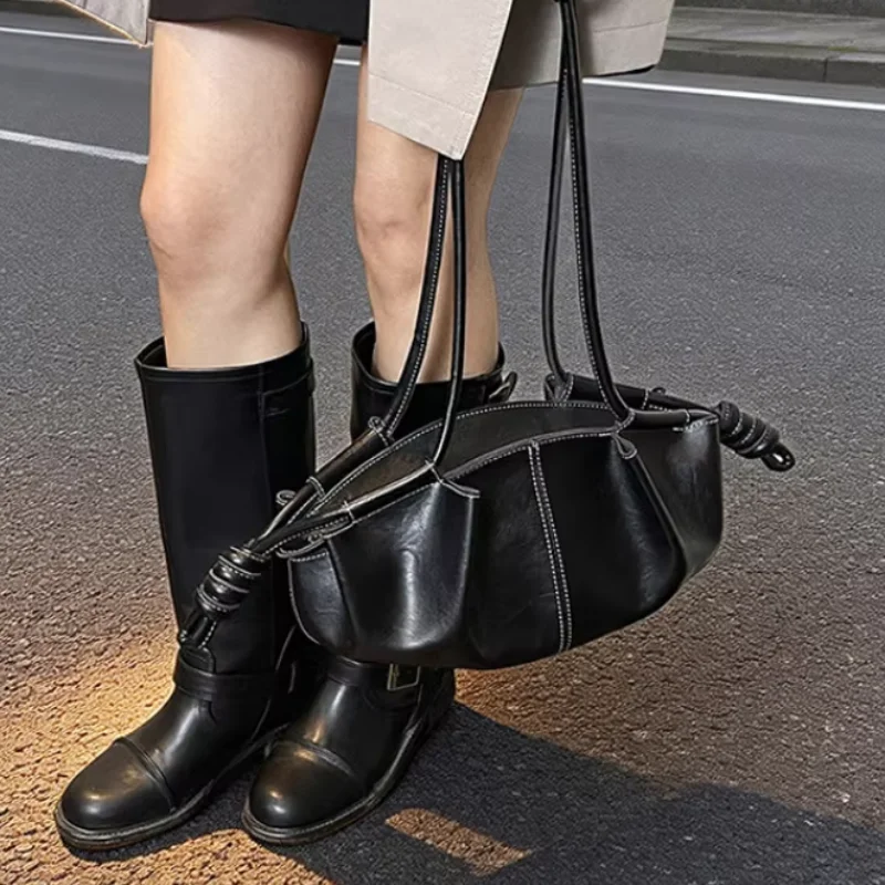 

Fashion Pleated Cloud Bag Casual Women Shoulder Bag European And American Retro Braided Rope Crossbody Bag For Travel Commuting