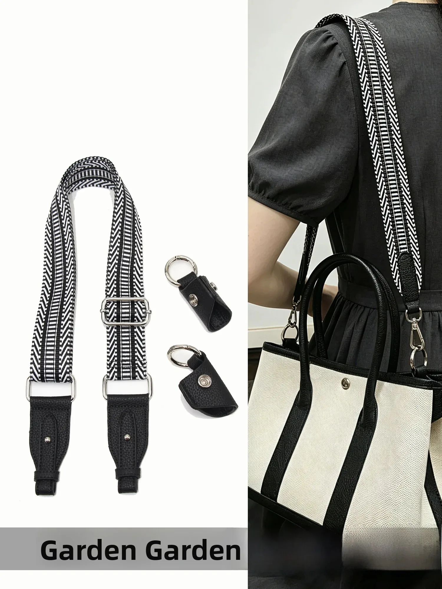 Canvas Shoulder Strap Garden Bag Crossbody Single Strap Party Accessories 30 Transformable Bag Belt Fastener Clasp