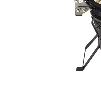 10.6'' Ceramic Kamado Grill with Black Stone Pattern Bamboo Handles Charcoal Ignition Safety Features