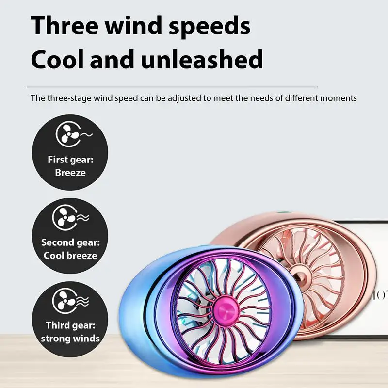 Portable Car Fans Powerful Mini Fan USB Powered Cooling Fans Adjustable 3-Speed Rotating Base For Desk SUV RV Truck Air Vent &