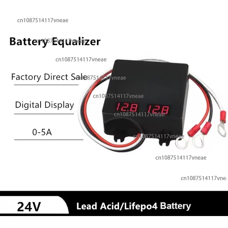 5A 2 Batteries in Parallel Connection 24V Lead Acid Battery Equalizer LCD Display for Lead Cell Balance