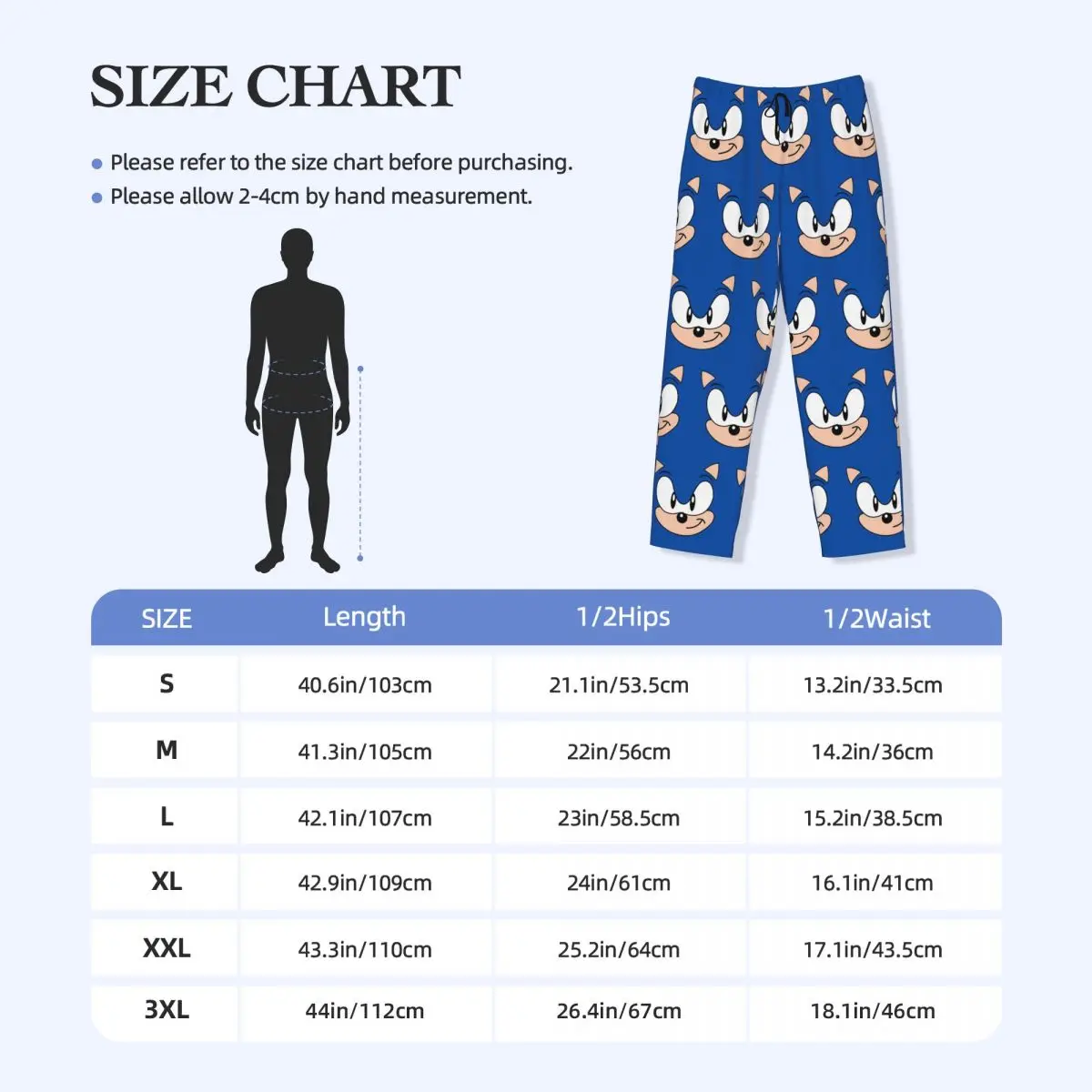 Custom Print Soniced Pajama Pants Men Hedgehog Game Sleep Sleepwear Bottoms with Pockets view 5