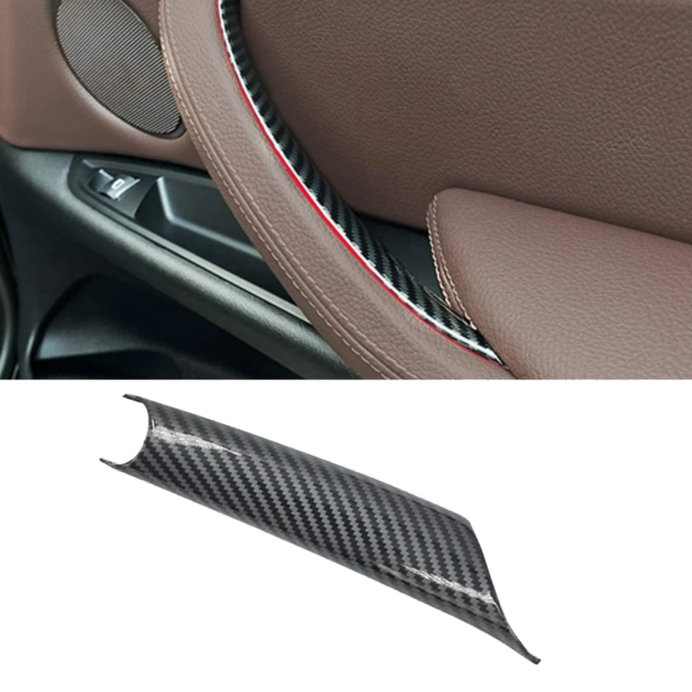 For -BMW X5 E70 08-13 X6 E71 08-14 Carbon Fiber Interior Rear Row Right Side Door Pull Handle Protective Cover Trim