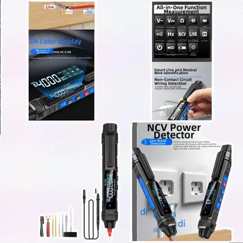 SK-216B Digital Pen Multimeter AC DC Voltage Capacitance Resistance For Frequency NCV Detector Tester For Electrical Measurement