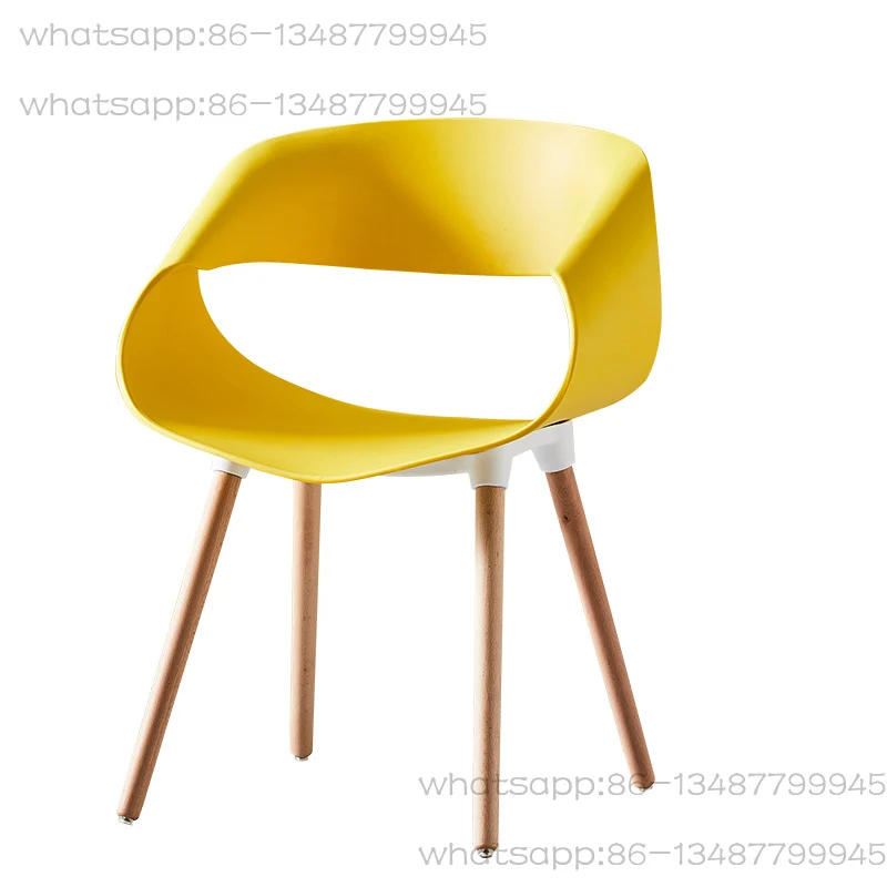 

Book Desk and Chair Simple Modern Dining Table Chair Combination Plastic Backrest Chair Household Small Apartment Stool