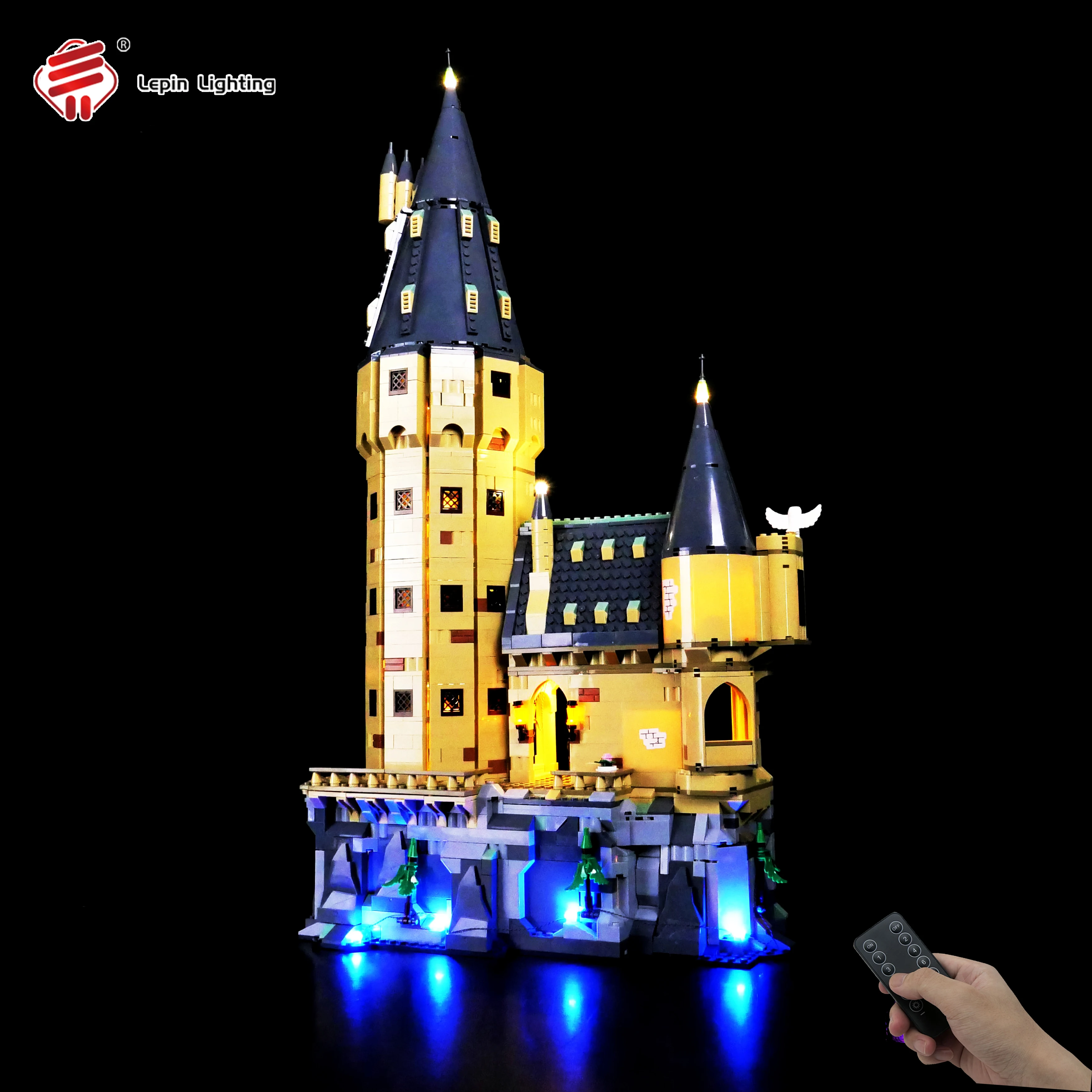 مجموعة إضاءة LED متوافقة مع مكعبات بناء البرج الرئيسية لقلعة المدرسة الساحرة 76454 مجموعة إضاءة زخرفية (أضواء فقط)