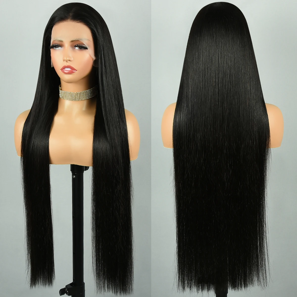 Miss Rola Bone Straight Lace Front Wigs Brazilian Double Drawn Lace Front Human Hair Wigs Preplucked Bone Straight Wig For Woman