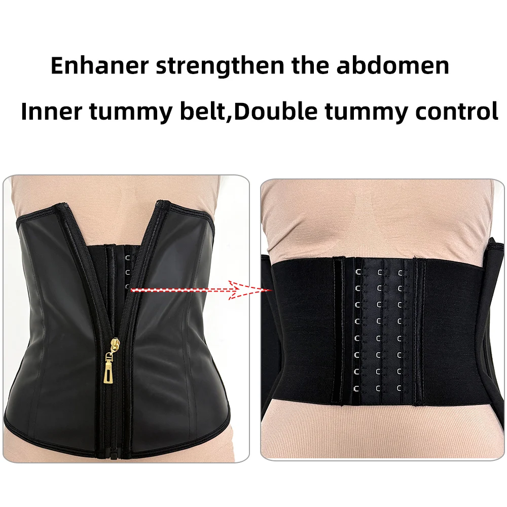 9 الصلب العظام سستة ملابس داخلية النساء اللاتكس مدرب خصر مشد الخصر أربطة البطن التحكم فاجا الكولومبية محدد شكل الجسم حزام هوك