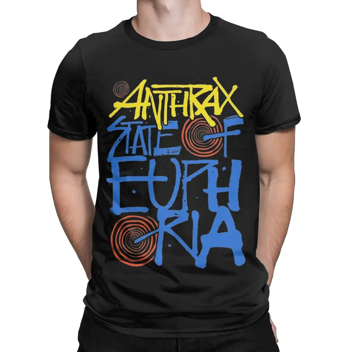 Anthrax Band T-Shirt for Men Novelty 100% Cotton Tee Shirt Crew Neck Short Sleeve T Shirt Printing Clothing