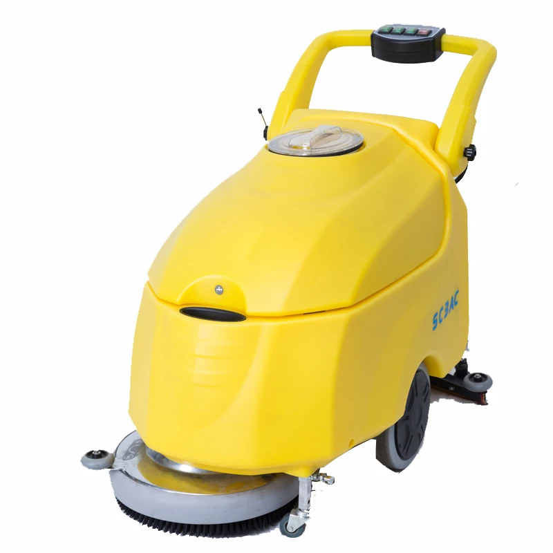 2024 New Design Low Noise Powerful Suction Vacuum Floor Scrubber Dryer Washing Machine For Large Squares Supermarkets Floor Etc