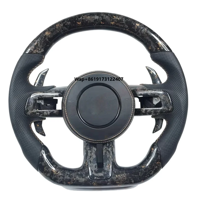 

Индивидуальный кованый карбоновый руль для Mustang с подрулевыми переключателями, доступен для всех моделей автомобилей