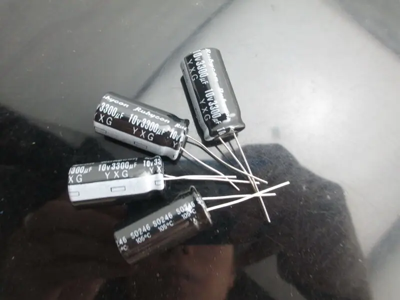 10 pces rubycon yxg 3300mfd 10v 3300uf capacitor eletrolítico 105 12.12.5x25mm