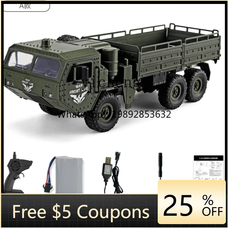 

Длительная имитация шестиколесного военного грузовика, детская уличная игрушка для бездорожья, автомобиль с дистанционным управлением