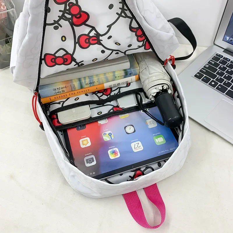 Bolsa escolar Hello Kitty para mulheres, moda feminina, mochila legal na moda, mochila Sanrio