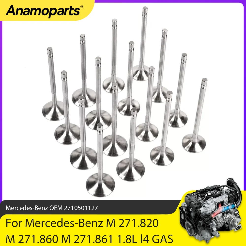 

Детали двигателя впускной клапан выхлопной трубы подходит для 1,8 л M271 для 10-15 Mercedes-Benz W204 W212 R172 C200 C250 E200 E250 1.8L L4 ГАЗ