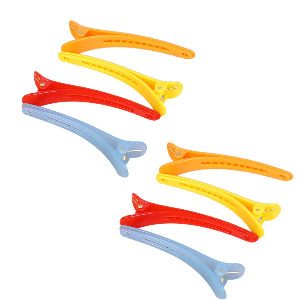 

50 шт. разноцветных заколок-уточек, многоразовые пластиковые зажимы для разделения волос для укладки, салонов красоты, DIY, макияжа, йоги