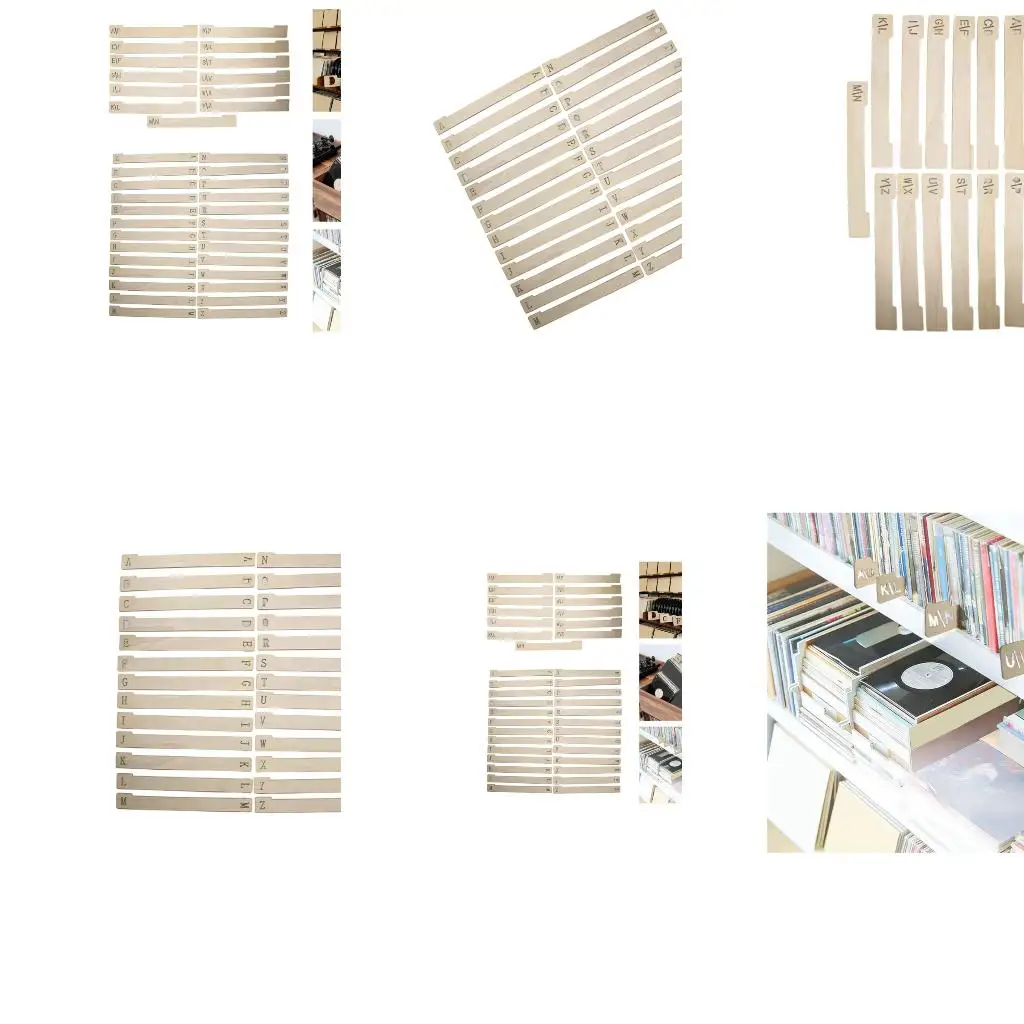 13/26Pcs Letter Vinyls Record Dividers For Neatly Arranging Books Discs And Documents