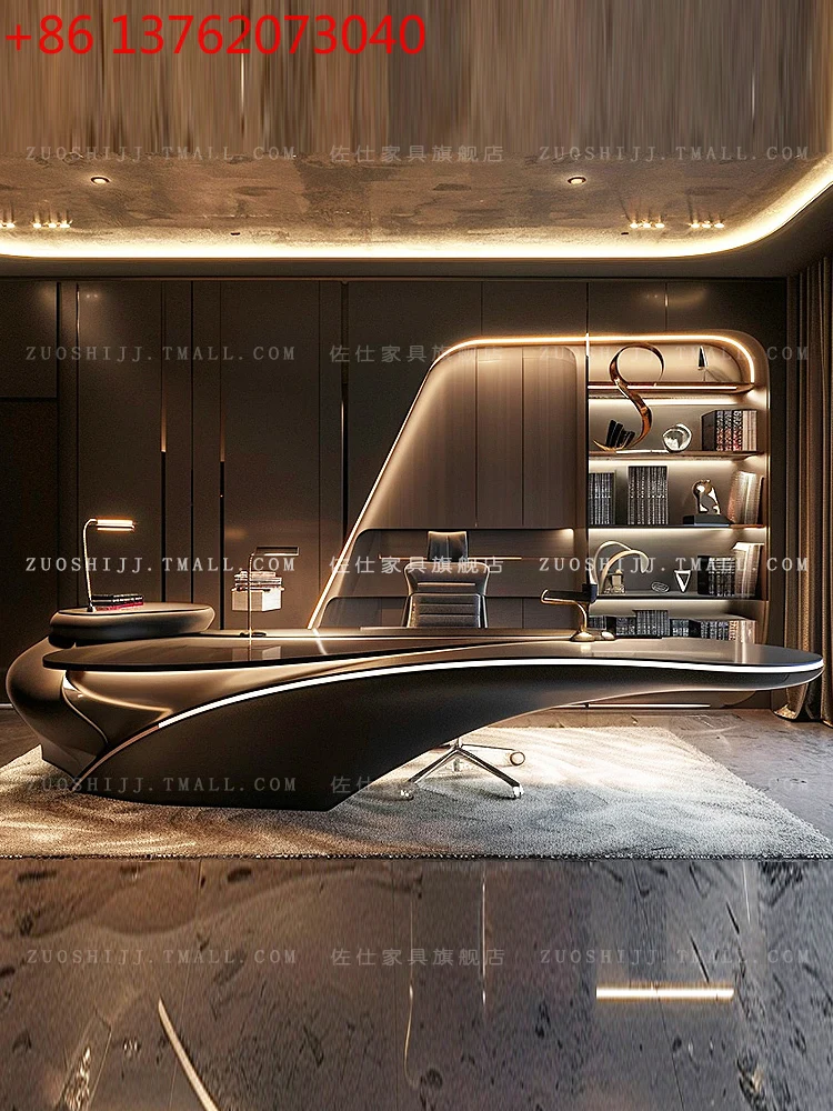 

Художественный плавающий стол, современный высококачественный стол начальника с ощущением дизайна